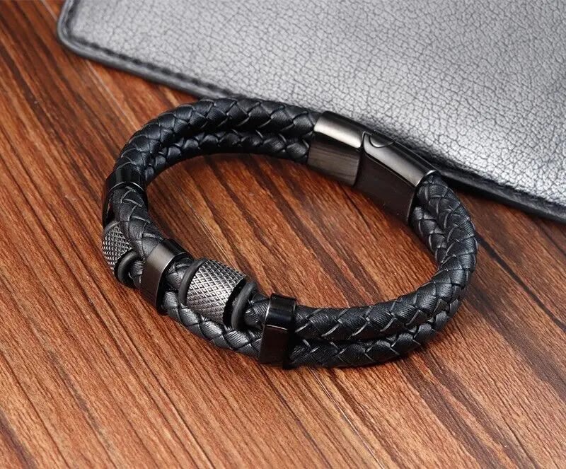 FuAttract Grounding Focus Vitality Strength Leather Braided Bracelet - image 1