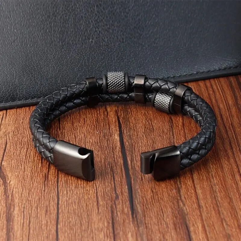 FuAttract Grounding Focus Vitality Strength Leather Braided Bracelet - image 2