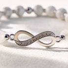 FuAttract Clarity Strength Infinity White Turquoise Black Rutilated Quartz Bracelet - image 4