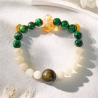 FuAttract Crescent Moon Moonstone Green Tiger's Eye Bracelet – Calm Focus Prosperity - image 1