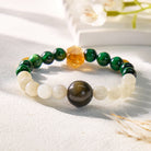 FuAttract Crescent Moon Moonstone Green Tiger's Eye Bracelet – Calm Focus Prosperity - image 2