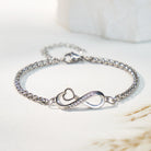 FuAttract Infinity Heart Stainless Steel Bracelet – Love Strength Modern Elegance - Silver - image 0