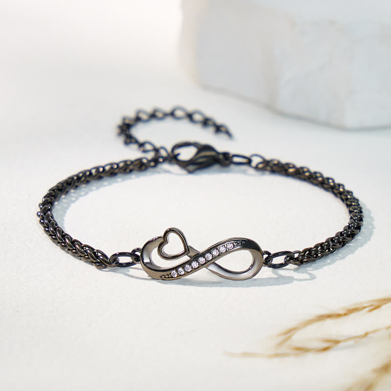 FuAttract Infinity Heart Stainless Steel Bracelet – Love Strength Modern Elegance - Black - image 8