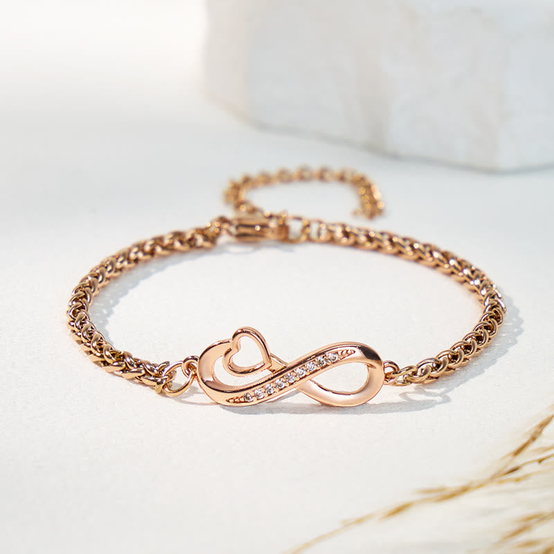 FuAttract Infinity Heart Stainless Steel Bracelet – Love Strength Modern Elegance - Rose Gold - image 7