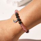 FuAttract Crescent Moon Rainbow Obsidian Strawberry Quartz Bracelet – Emotional Healing - image 4