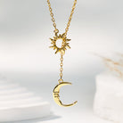 FuAttract Sun & Moon Stainless Steel Necklace – Harmony Modern Strength - Gold - image 0