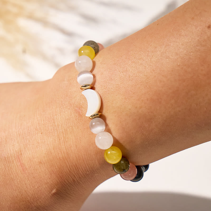 FuAttract Crescent Moon Black Obsidian Bracelet – Grounding Calm Energy - image 3