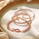 FuAttract Infinity Bracelet Set – Vitality Strength Energy Flow - Rose Gold - image 2