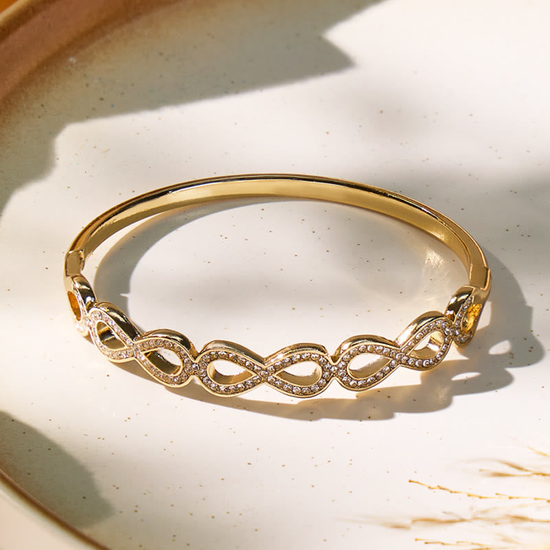 FuAttract Love Energy Flow Strength Balance Infinity Bracelet - Gold - image 0