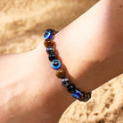 FREE Today: Confidence Strength Evil Eye Black Tourmaline Obsidian Tiger's Eye Bracelet - image 4