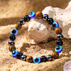 FREE Today: Confidence Strength Evil Eye Black Tourmaline Obsidian Tiger's Eye Bracelet - image 2