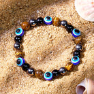 FREE Today: Confidence Strength Evil Eye Black Tourmaline Obsidian Tiger's Eye Bracelet - image 3