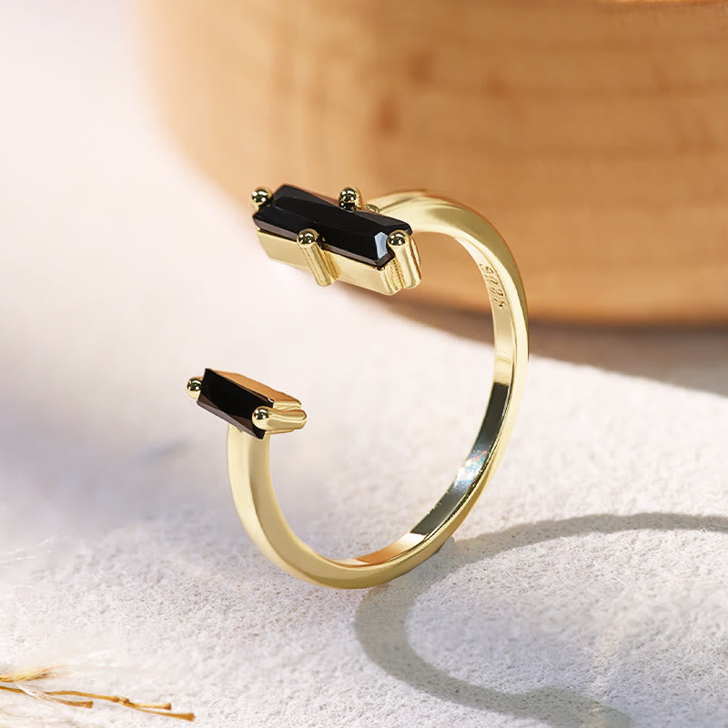 FuAttract Stability Elegance Modern Strength Zircon Adjustable Ring - Gold - image 0