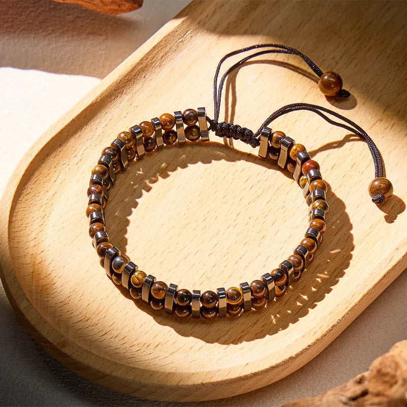 FuAttract Protection Clarity Inner Strength Tiger's Eye & Hematite Bracelet - image 1
