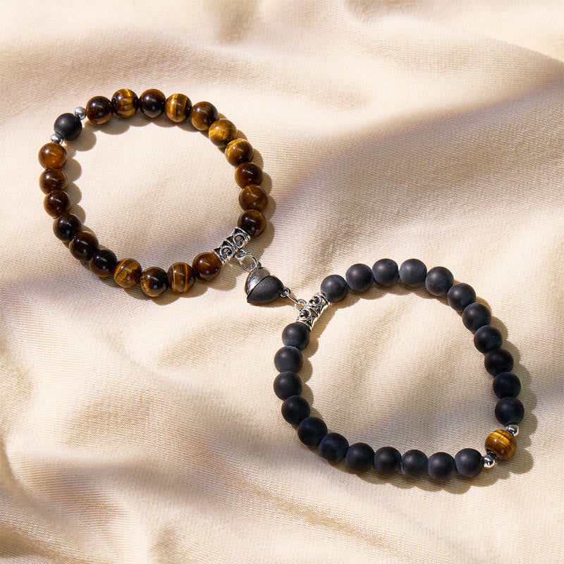 FuAttract Magnetic Heart Beaded Bracelet – Love Balance Emotional Harmony - Tiger's Eye+Black Obsidian - image 7