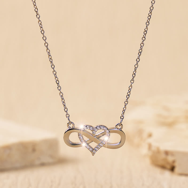 FuAttract Heart Infinity Zircon Necklace – Love Self-Love Sparkle Vitality - Silver - image 7