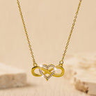 FuAttract Heart Infinity Zircon Necklace – Love Self-Love Sparkle Vitality - Gold - image 0