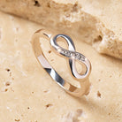 FuAttract Self-Love Strength & Modern Energy Infinity Stainless Steel Ring - Silver - US 10 - image 6
