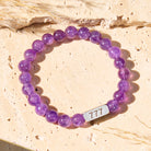 FuAttract Angel Numbers Amethyst Stainless Steel Bracelet – Calm Strength Guidance - image 1