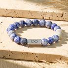 FuAttract Clarity Calm Balance Infinity Sodalite Stainless Steel Bracelet - Women 16cm - image 0