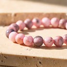 FuAttract Balance Strength Infinity Pink Zebra Jasper Stainless Steel Bracelet - image 5