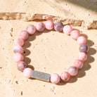 FuAttract Balance Strength Infinity Pink Zebra Jasper Stainless Steel Bracelet - image 1