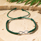 FuAttract Infinity Braided Cord Bracelet – Protection Luck Energy Flow - Emerald Green - image 0