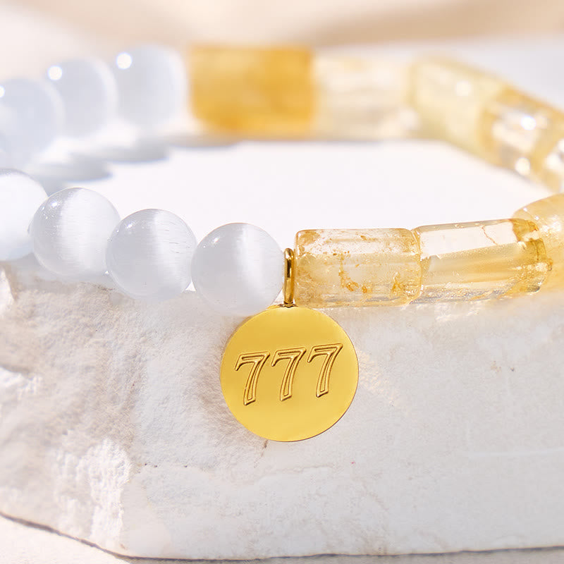 FuAttract Angel Numbers Cat's Eye Citrine Bracelet – Focus Abundance Flow - image 4