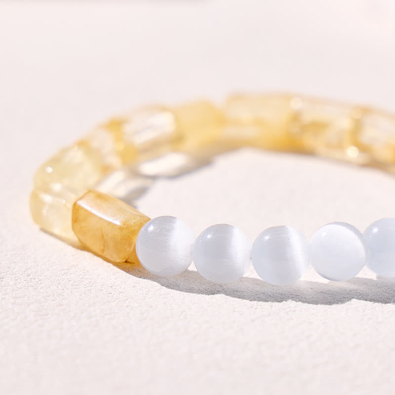 FuAttract Angel Numbers Cat's Eye Citrine Bracelet – Focus Abundance Flow - image 5