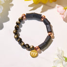FuAttract Protection Clarity Angel Numbers Golden Obsidian Black Tourmaline Bracelet - image 2