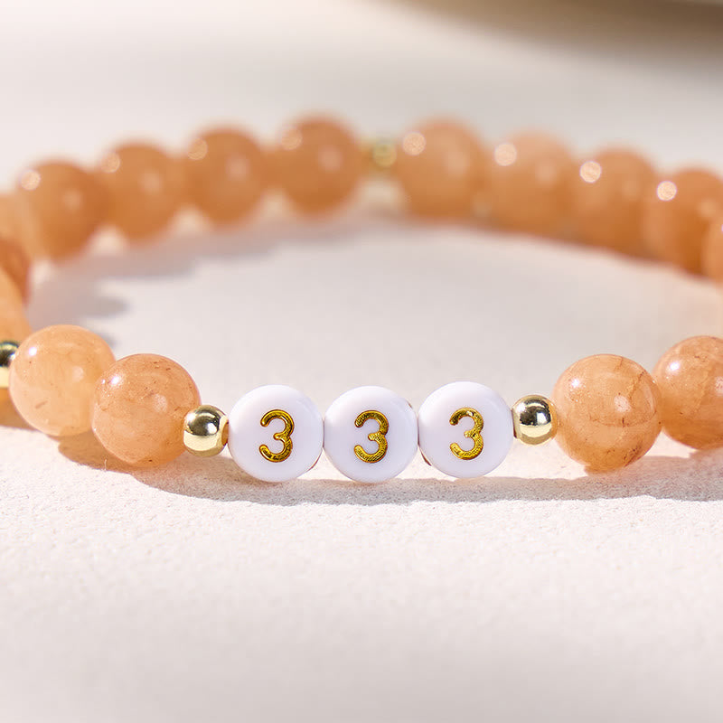 FuAttract Courage Joy Destiny Angel Numbers Sunstone Bracelet  - image 3