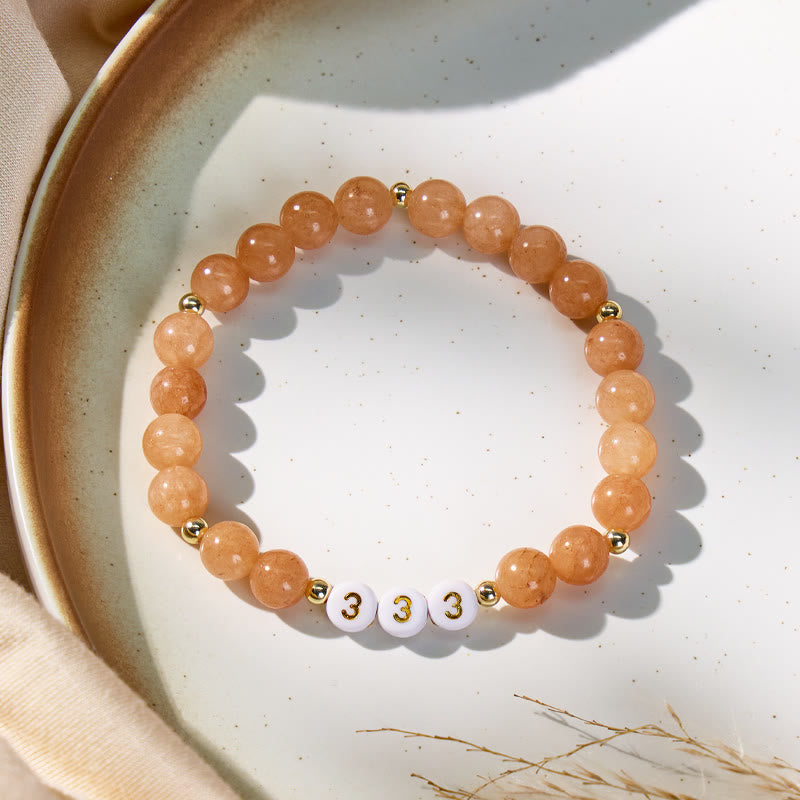 FuAttract Courage Joy Destiny Angel Numbers Sunstone Bracelet  - 333 - image 0