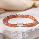 FuAttract Calm Joy Inner Peace Crescent Moon Sunstone Bracelet  - Crescent Moon - image 0