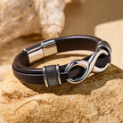 FuAttract Infinity Leather Stainless Steel Bracelet – Love Modern Balance - image 1