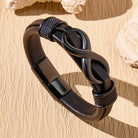 FuAttract Infinity Leather Stainless Steel Bracelet – Love Modern Balance - Black - image 7