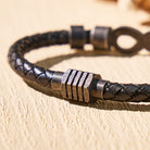 FuAttract Love Strength Balance Infinity Leather Stainless Steel Bracelet - image 5