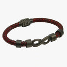 FuAttract Love Strength Balance Infinity Leather Stainless Steel Bracelet - Red - image 7