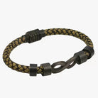 FuAttract Love Strength Balance Infinity Leather Stainless Steel Bracelet - Khaki - image 8