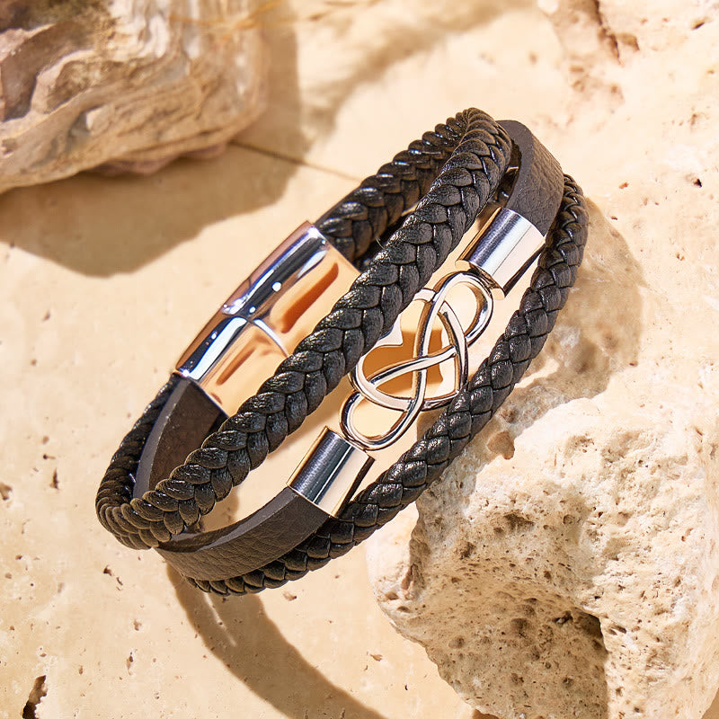 FuAttract Infinity Heart Leather Bracelet – Love Connection Modern Strength - image 2