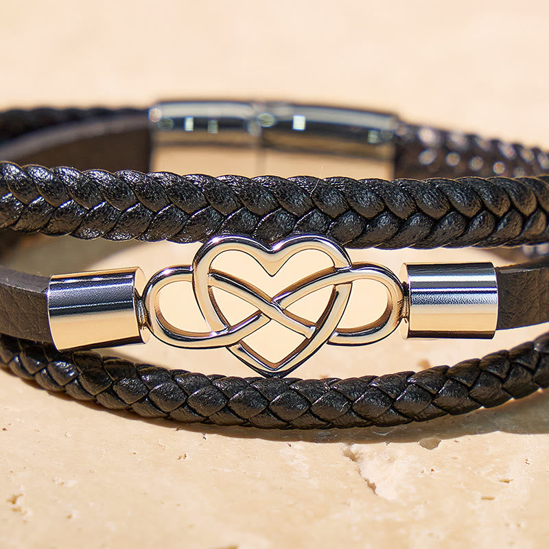 FuAttract Infinity Heart Leather Bracelet – Love Connection Modern Strength - image 5