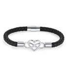 FuAttract Infinity Heart Leather Bracelet – Love Connection Modern Strength - Silver Single Layer - image 13
