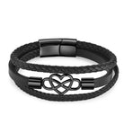 FuAttract Infinity Heart Leather Bracelet – Love Connection Modern Strength - Black Multilayer - image 11