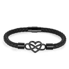 FuAttract Infinity Heart Leather Bracelet – Love Connection Modern Strength - Black Single Layer - image 12