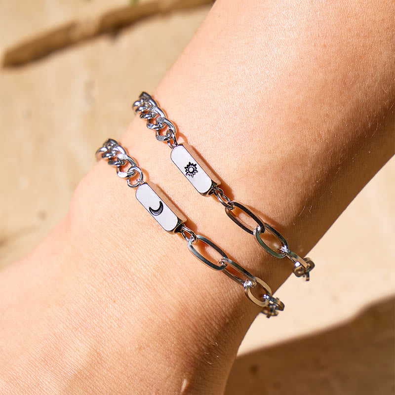 FuAttract Energy Calm Balance Modern Strength Sun & Moon Bracelet Set - image 5