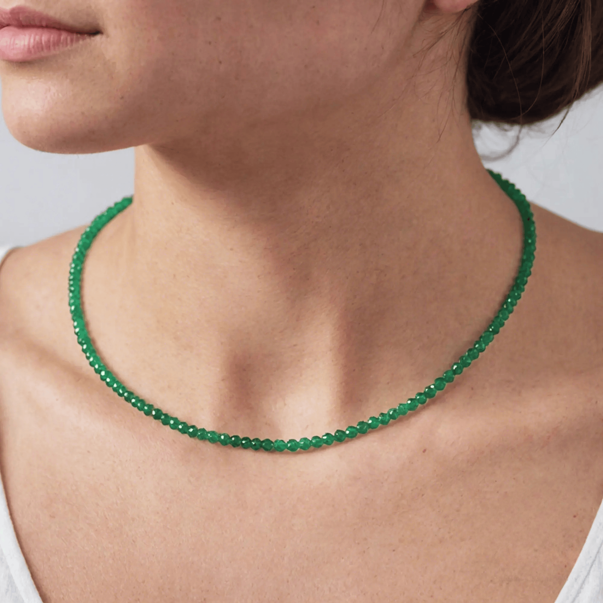FuAttract Balance Healing Clarity Focus Crystal Energy Beaded Necklace - Emerald - image 4