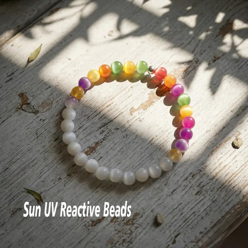 FuAttract UV Reactive Cat's Eye Dopamine Bracelet – Rainbow Glow Focus Energy - image 8