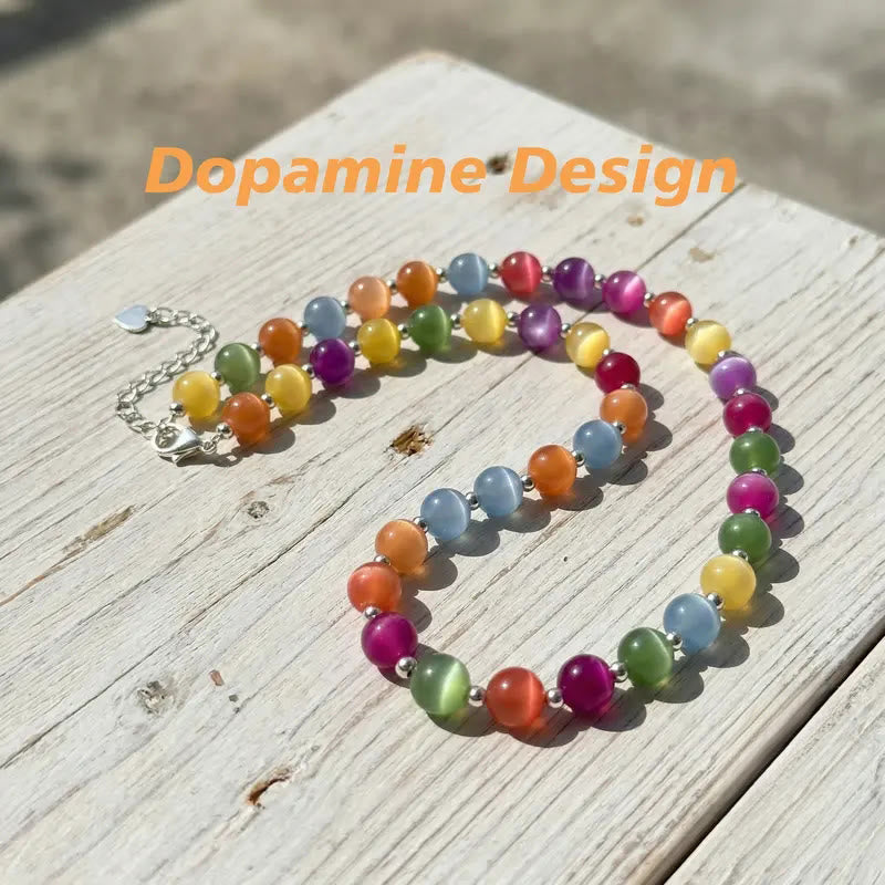 FuAttract UV Reactive Cat's Eye Dopamine Bracelet – Rainbow Glow Focus Energy - image 1