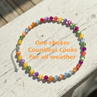 FuAttract UV Reactive Cat's Eye Dopamine Bracelet – Rainbow Glow Focus Energy - Necklace - image 0