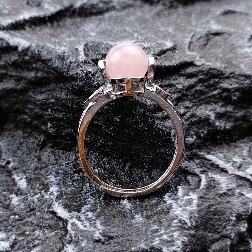 FuAttract Energy Balance Healing Adjustable Multi-Gemstone Spinning Ring - Pink Chalcedony - image 24