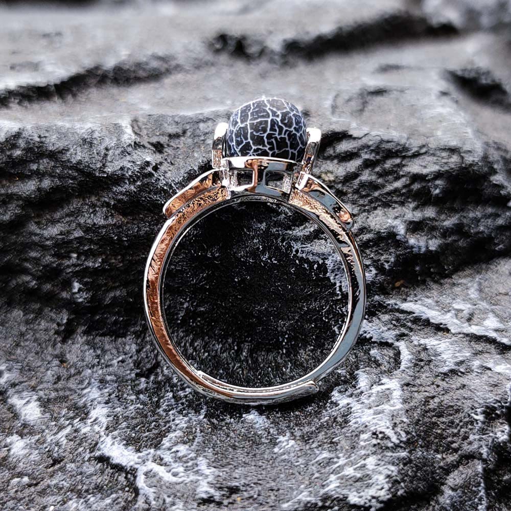 FuAttract Energy Balance Healing Adjustable Multi-Gemstone Spinning Ring - Black Line Stone - image 25